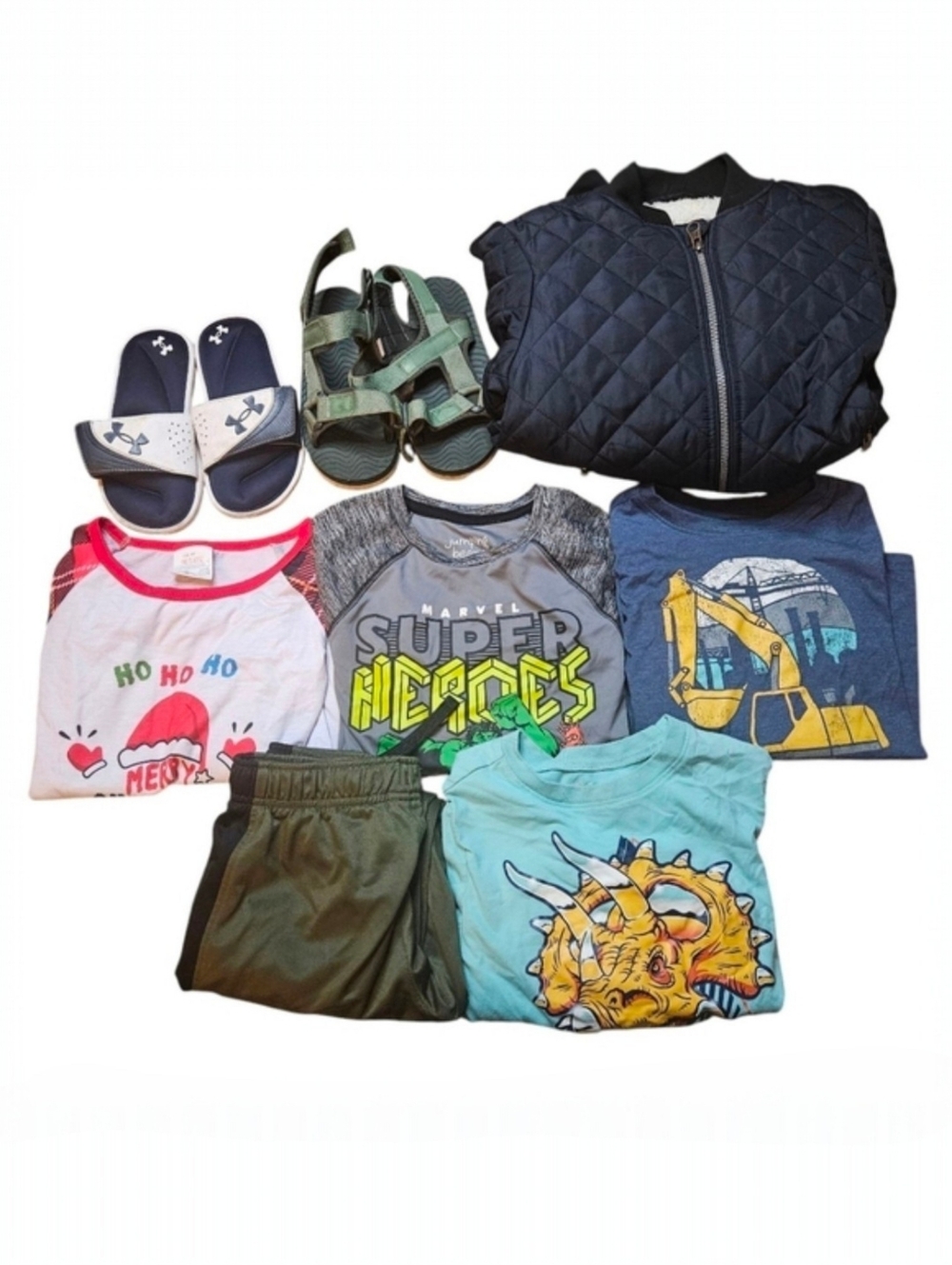 Boys 8 Winter Spring Fall Mystery Lot Box Bundle Shirts Pants Shoes Jacket